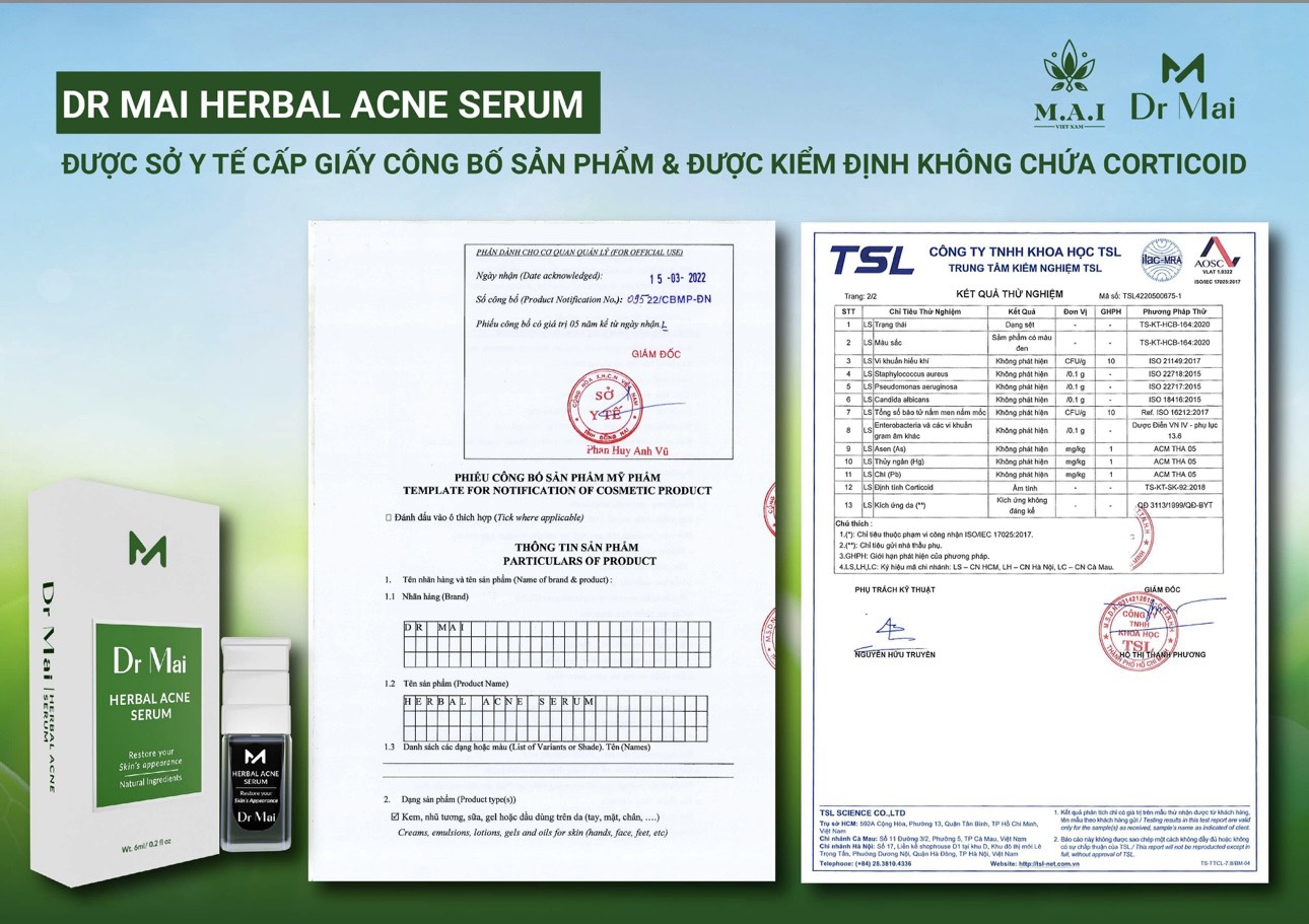 Serum Dr Mai Herbal Acne - Mai nguyên chất ( mẫu mới 6ml )