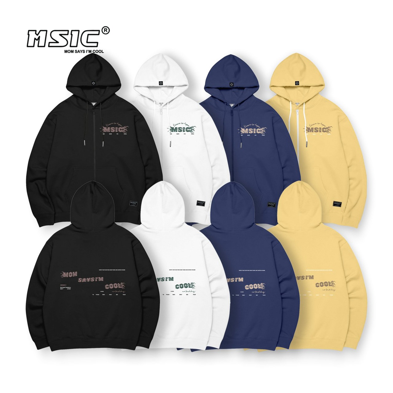 Áo Hoodie Zip Msic HOPE (4mau)