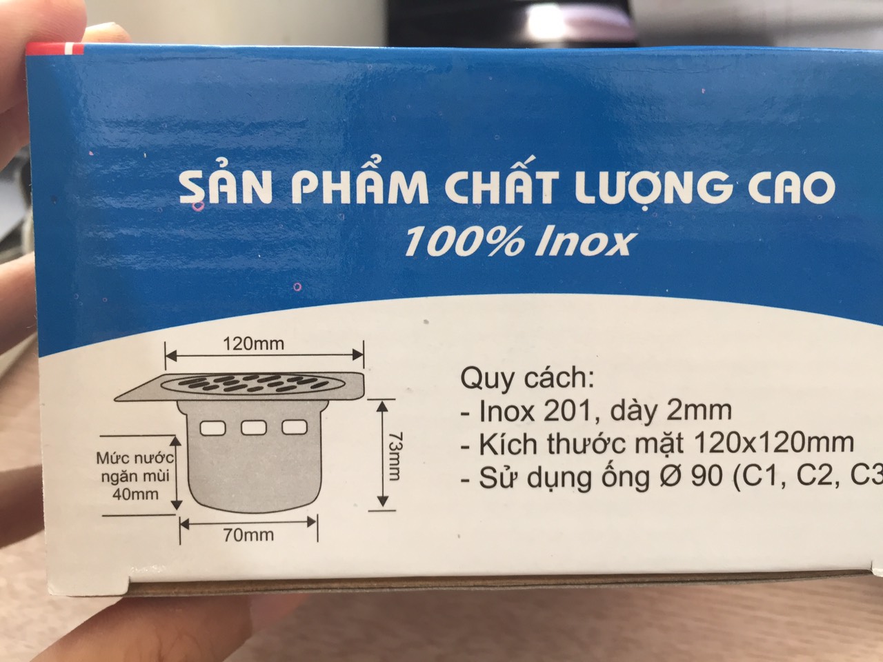 GA THOÁT NƯỚC NGĂN MÙI/THOÁT SÀN 100% INOX