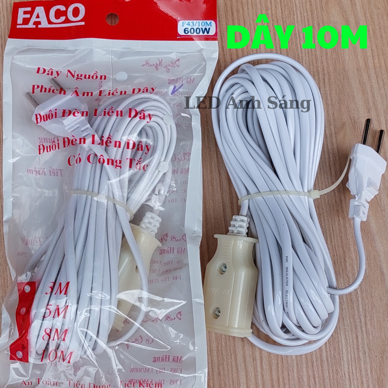 Phích âm liền dây Phích nối liền dây 3m 5m 8m 10m 700W