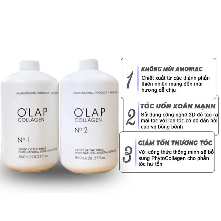 [CHÍNH HÃNG] Uốn Đa Năng(UỐN NÓNG+LẠNH)Olap Colagen 800ml x 2