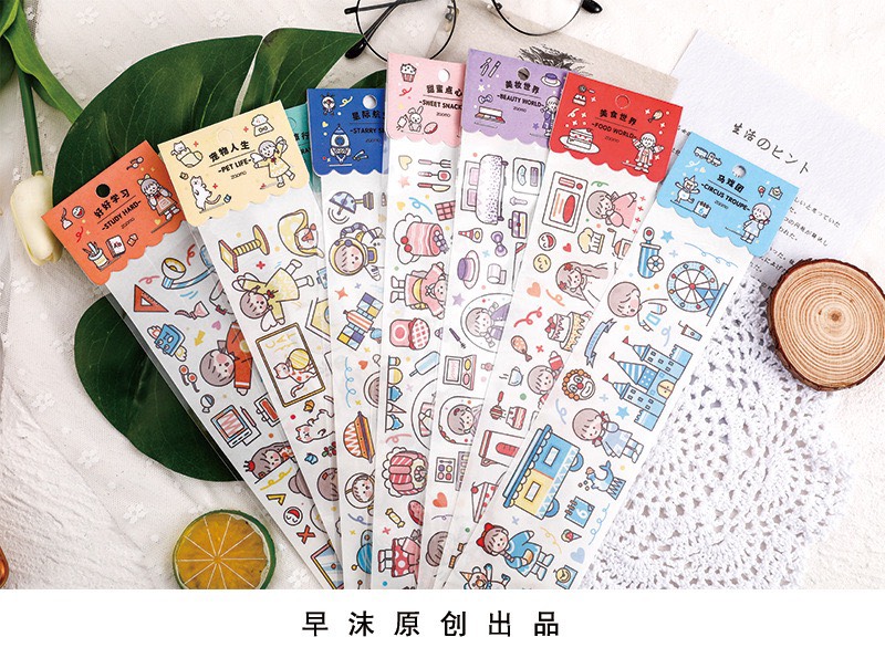 Sticker Cute Trang Trí Sổ Tay, Note Nhiều Mẫu