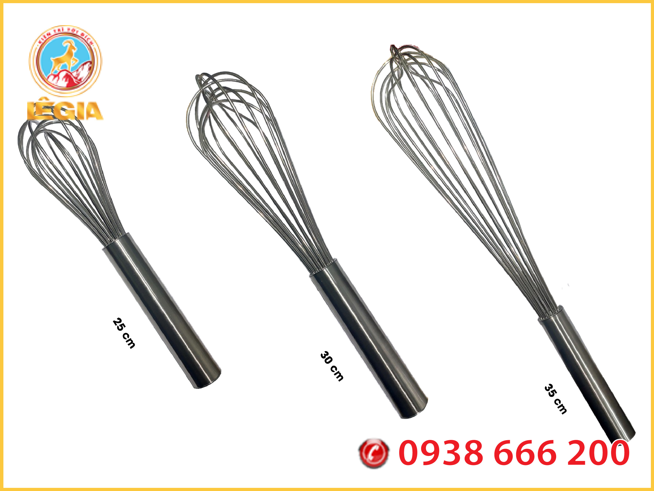 Cây đánh trứng, bột Inox Nhiều Size