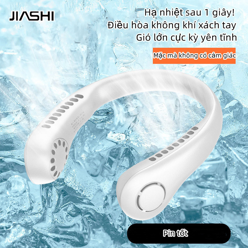 JIASHI Leafless hanging neck small fan portable mini usb charging fan high wind