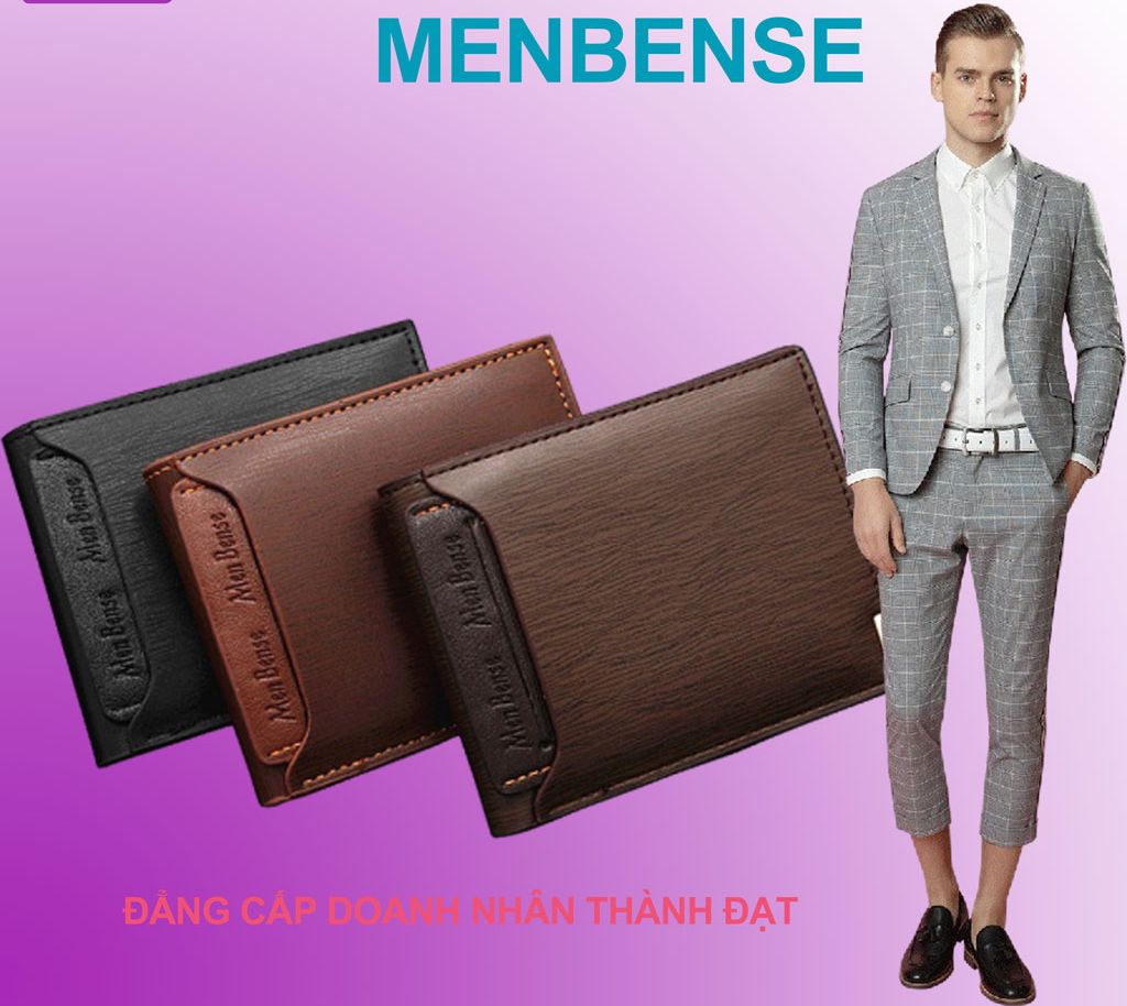 Bóp nam menbens - bóp da chất liệu da xịn - thiết kế tinh tế đẹp mắt - ví nam cao cấp