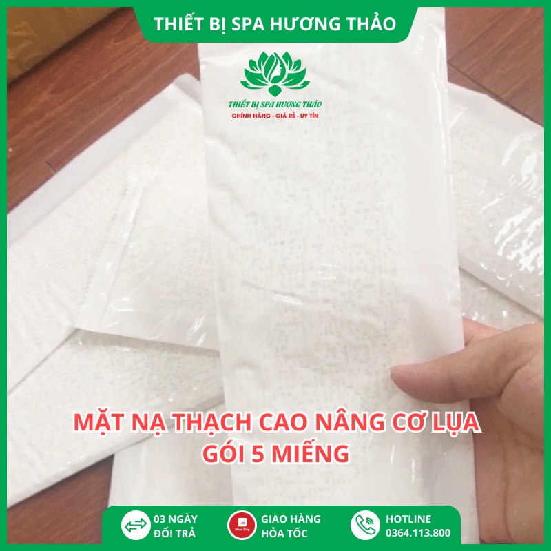 Mặt nạ thạch cao lụa nâng cơ, căng da, thon gọn khuôn mặt - Set 5 miếng