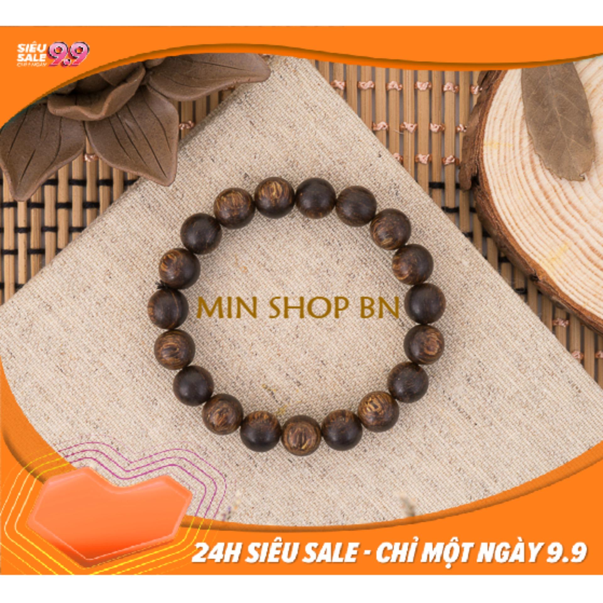 Quà cho phái đẹp - Vòng tay trầm hương sánh chìm tự nhiên hạt tròn Sang Trọng - Quý Phái - Trường Tồn