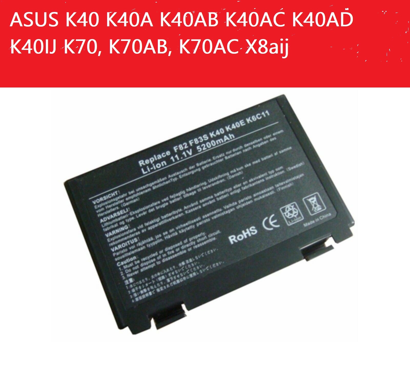 🎁 pin laptop asus k40 k40a k40ab k40ac k40ad k40ij k70, k70ab, k70ac x8aij k40 k50 k60 k61 f82 f83