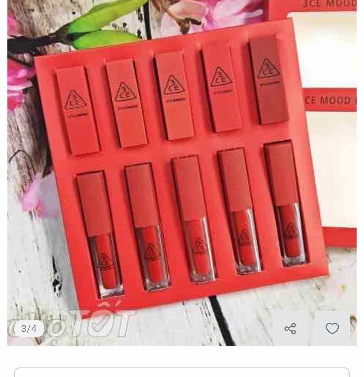 Combo 5 son thỏi 5 son kem mini