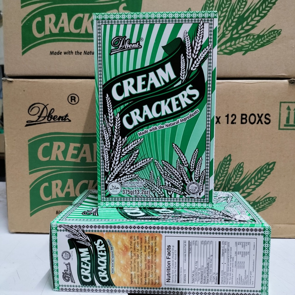 Bánh Lúa Lạt Ăn Kiêng Dbent Cream Crackers Hộp 375g