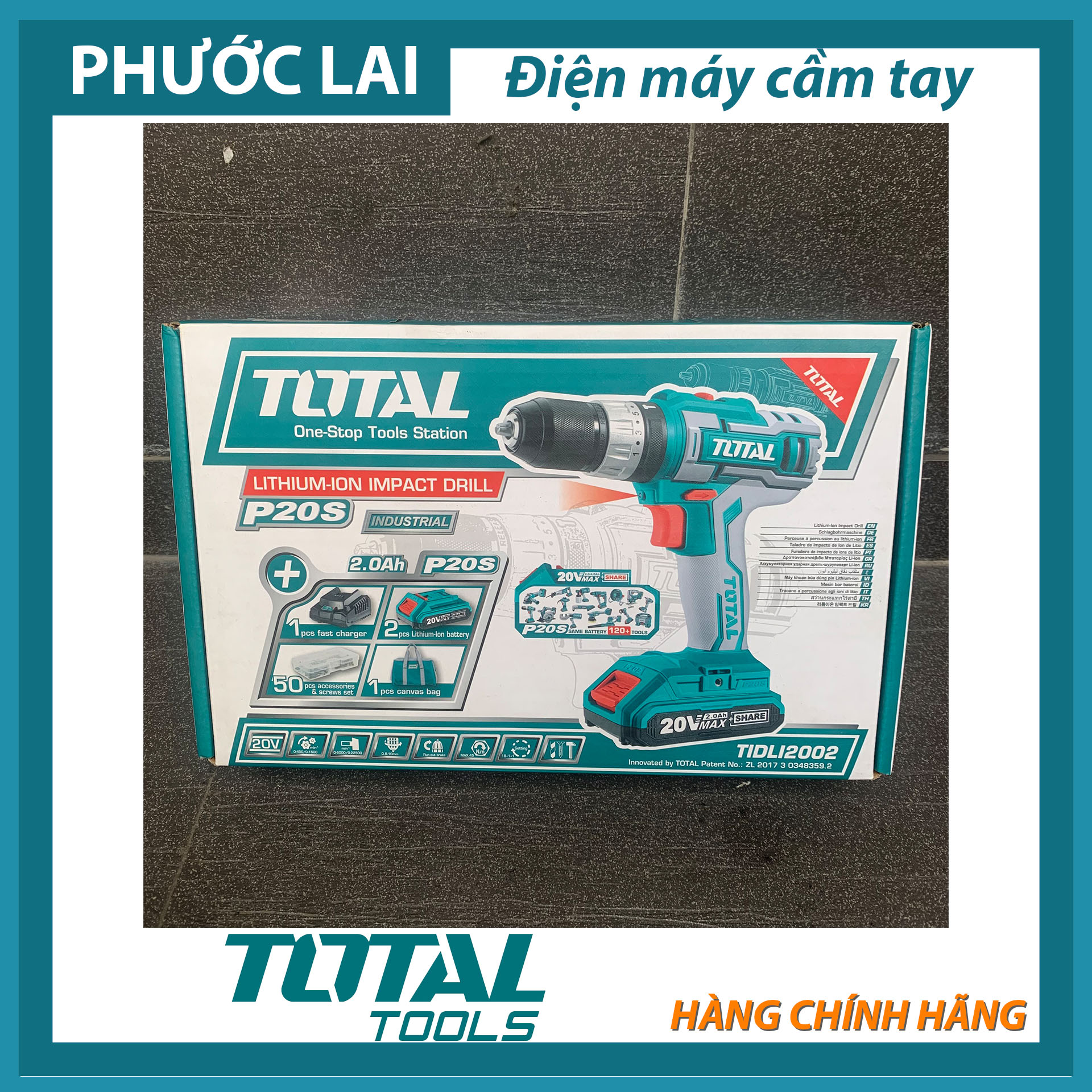 Total Tidli2002 20V Battery-Powered Hammer Drill