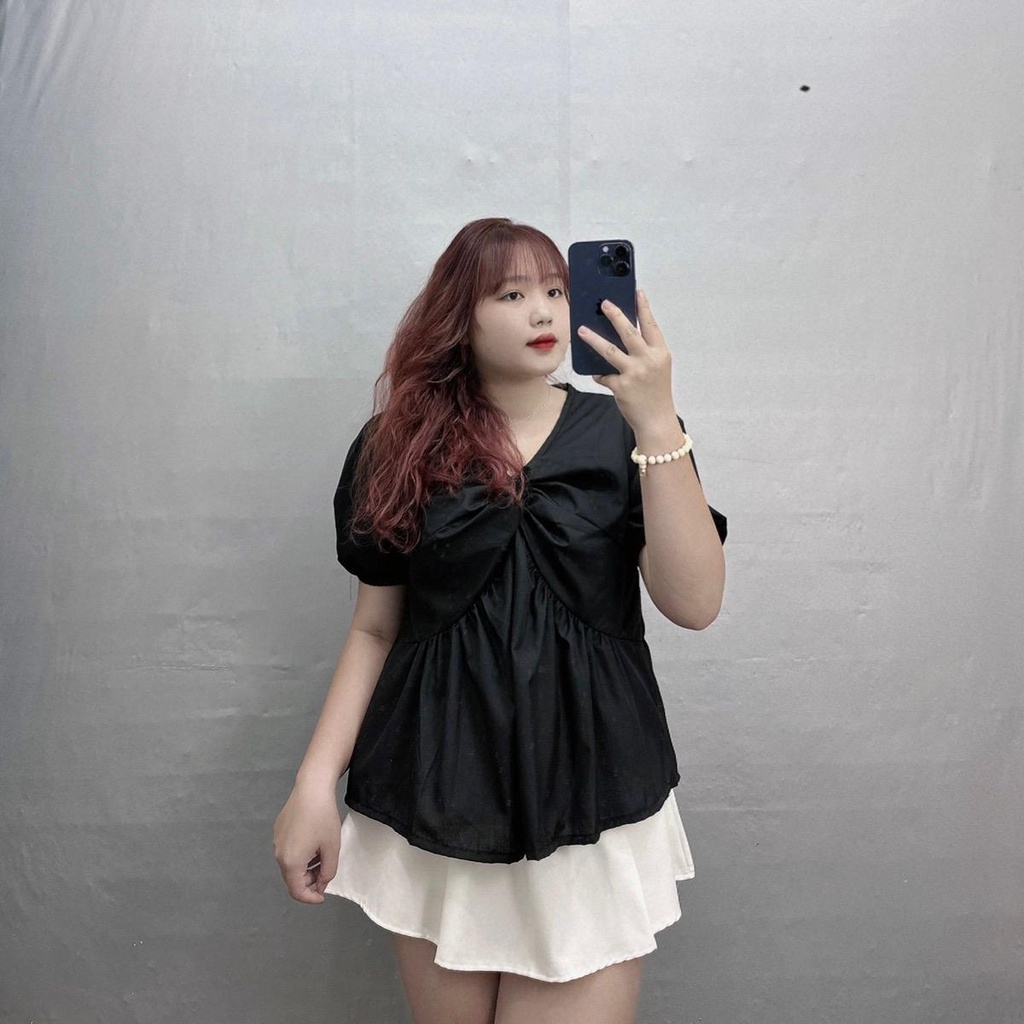 Áo kiểu babydon , áo kiểu bigsize vải thô đứng from to rộng SM12