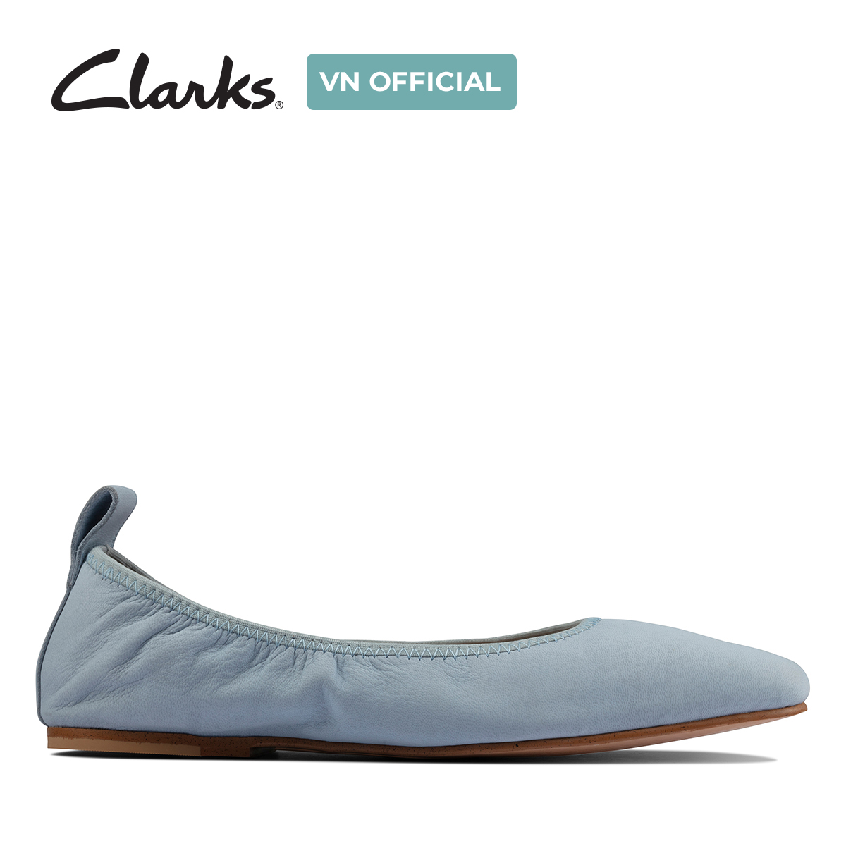 Giày búp bê da nữ clarks - pure ballet