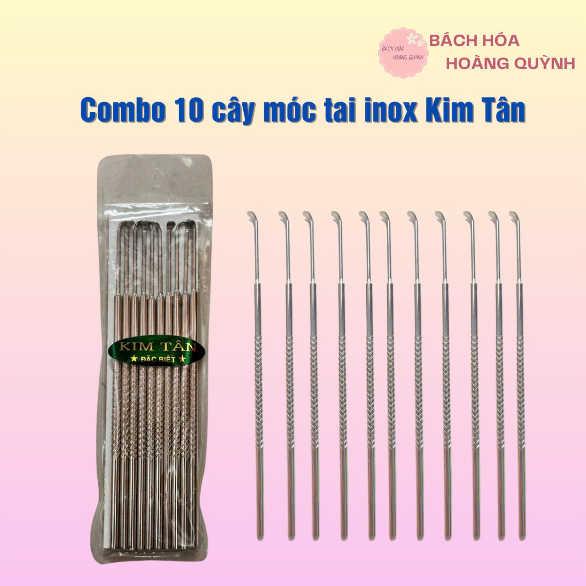 Combo 10 cây móc tai inox.
