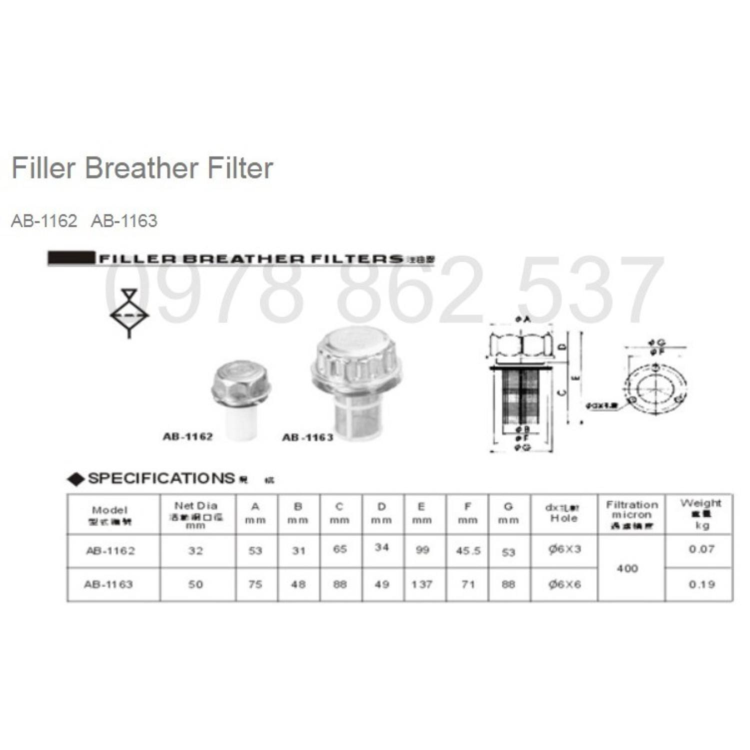 Nắp thùng dầu thuỷ lực HS1162-HS1163