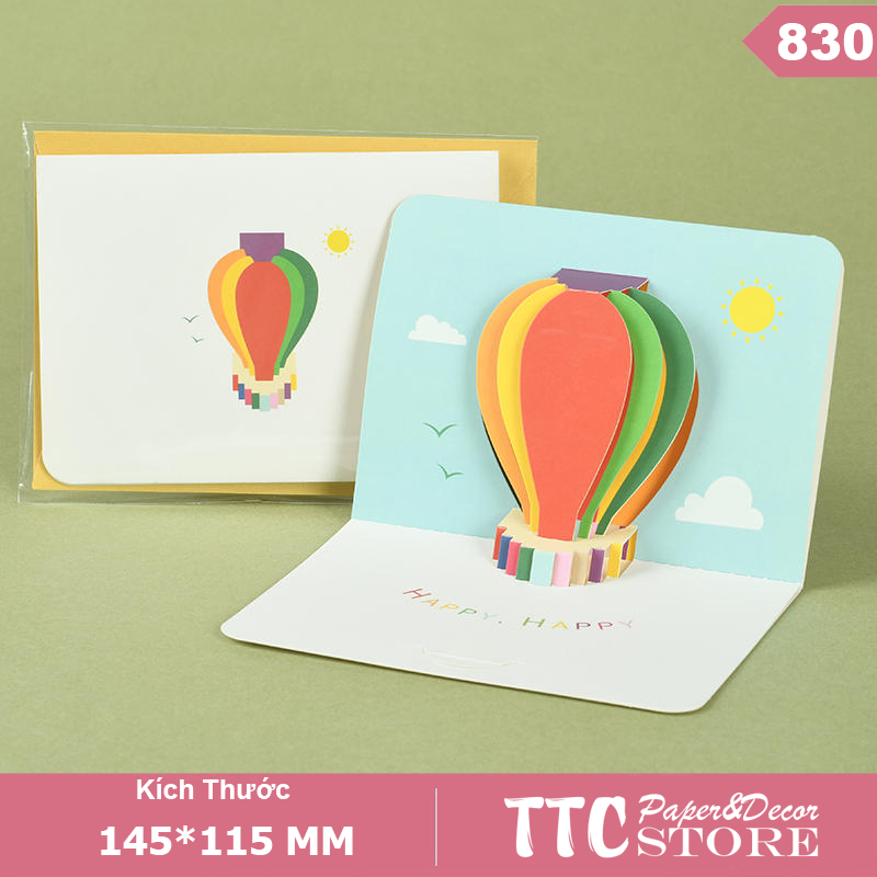 [HCM]Thiệp mừng sinh nhật dạng mở 3D độc đáo (11.5x15.5cm)