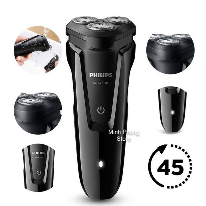 [Hàng Chính Hãng] Máy Cạo Râu 3 Lưỡi Philips S1010