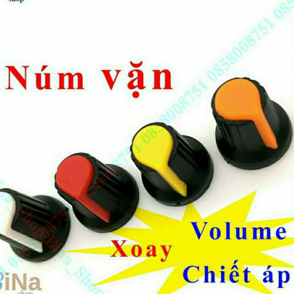 3 núm vặn xoay biến trở ,volume, chiết áp
