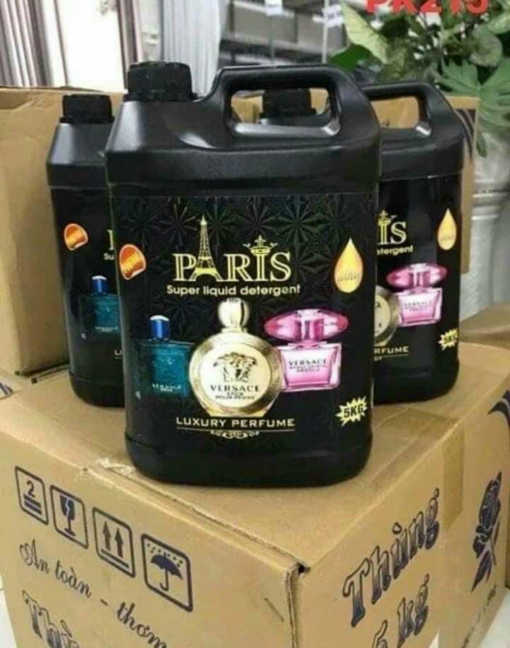 Nước giặt Paris hương nước hoa can 5 lít.