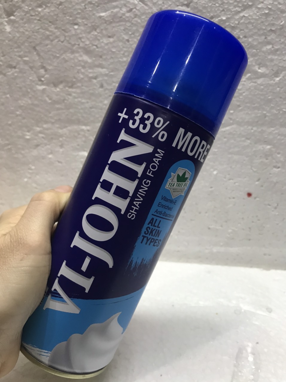 TẶNG CHỔI-Bọt cạo Râu VI-JOHN, BỌT CẠO RÂU TRÀ XANH