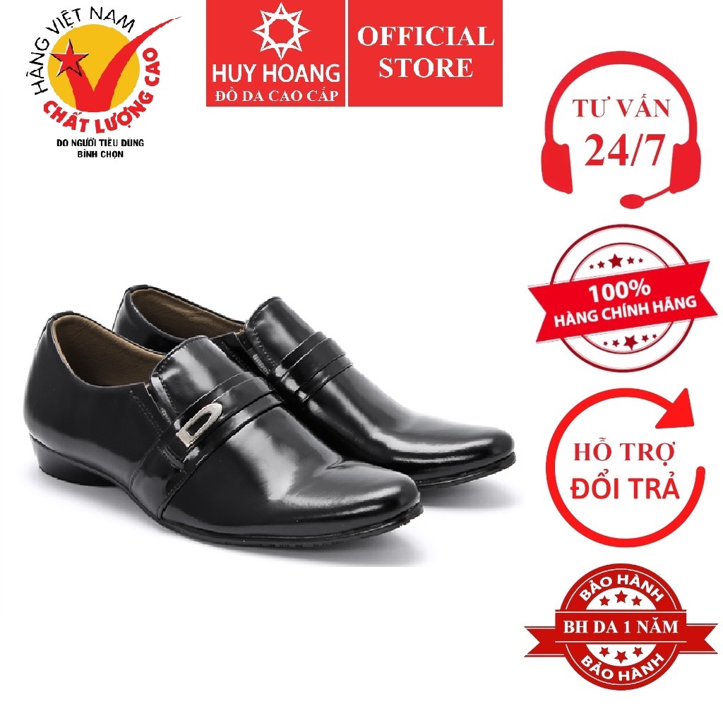 Giày tây nam da bò  màu đen HK7105