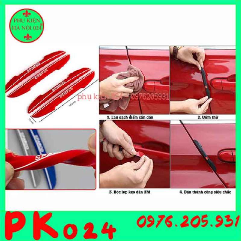 Bộ 4 Miếng Dán Cao Su Chống Trầy Xước Va Đập Cửa Xe Ô Tô SPARCO