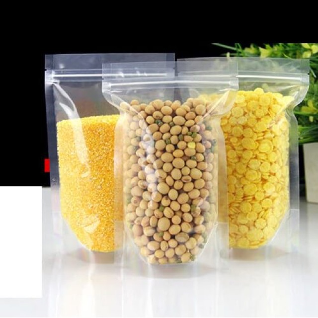 1Kg Túi Zipper 2 Mặt Trong ( Zipper Đựng Trà Sữa, Đáy Đứng)
