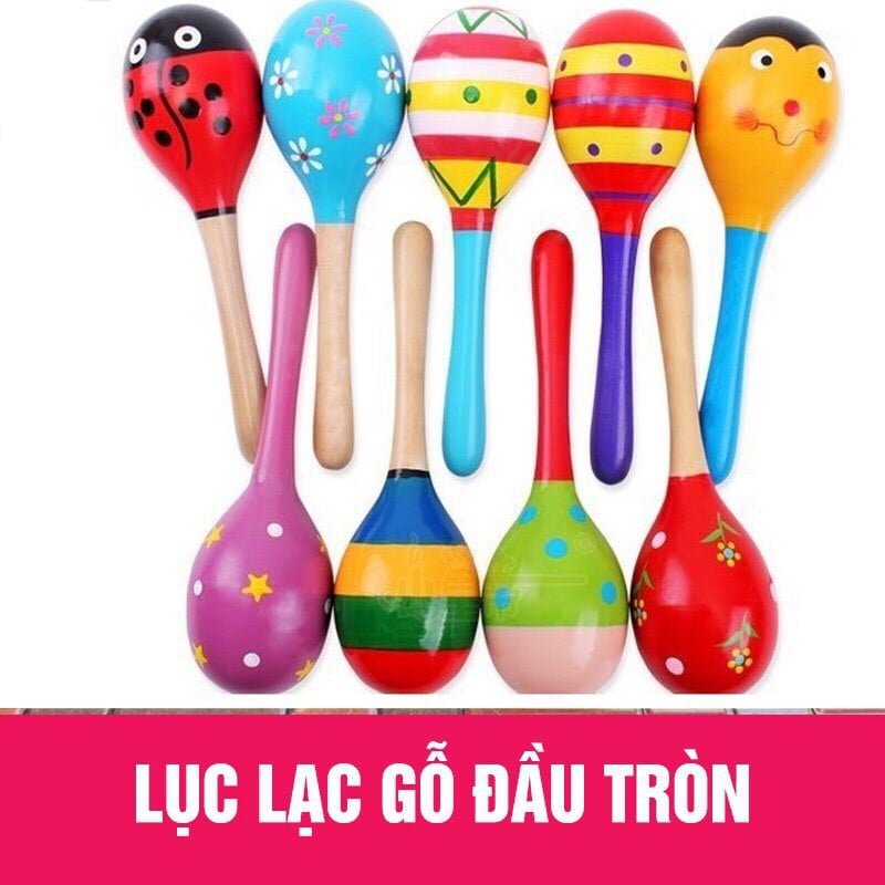 Lục Lạc Gỗ Tròn Size To Cho Bé 19cm