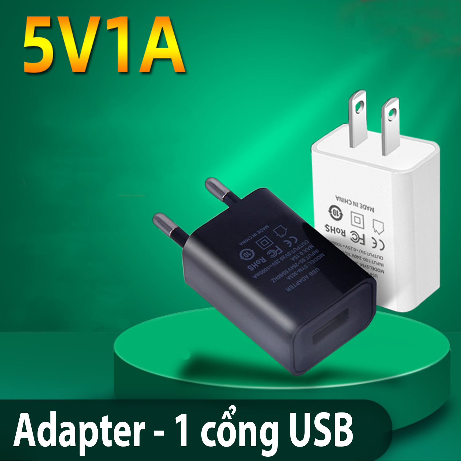 Cục sạc 5V-1A, Adapter 1 cổng USB - M9