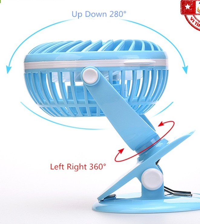 Quạt Sạc Kẹp Bàn Dp - 7608