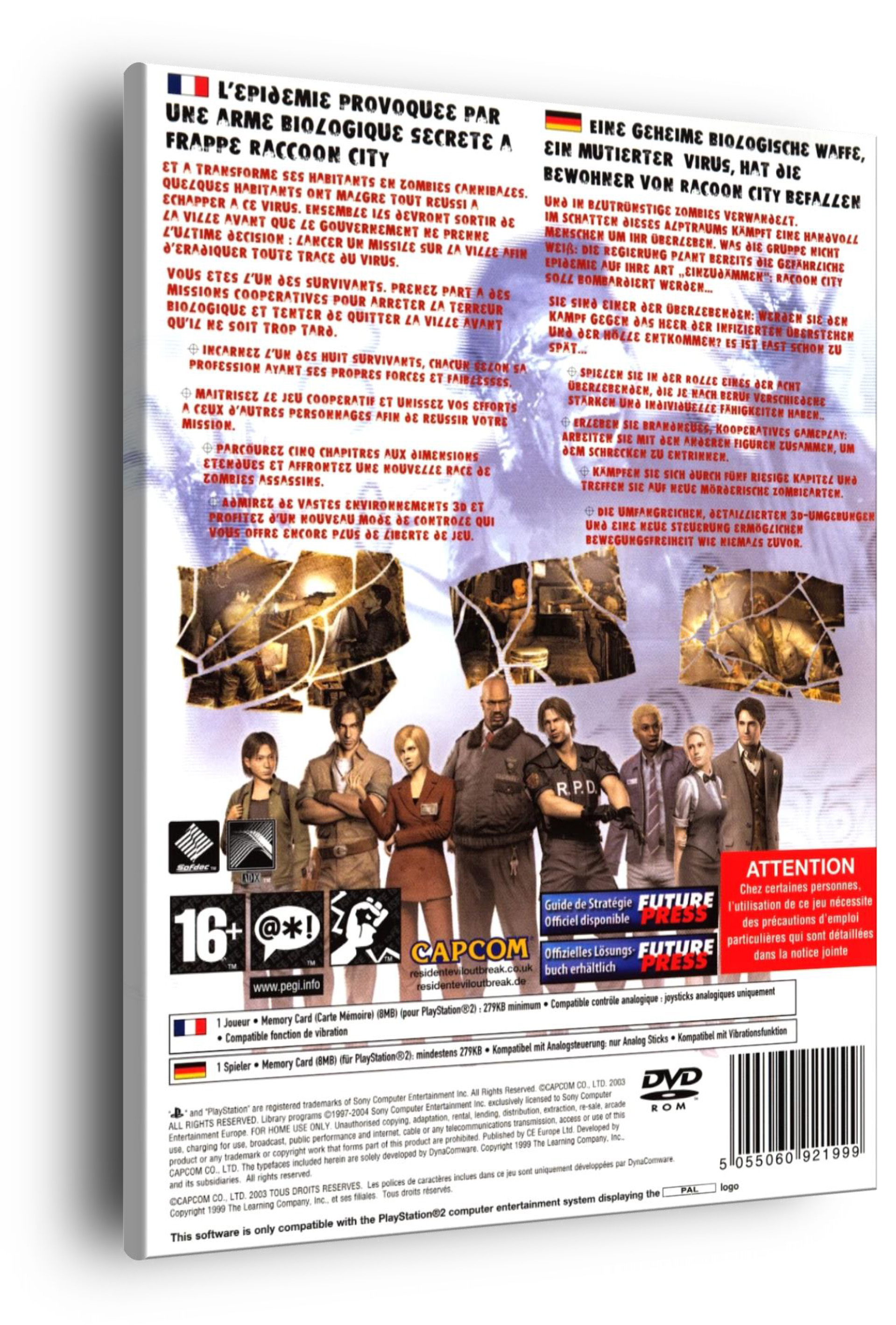 Đĩa game PS2, Resident Evil Outbreak. cho PS2
