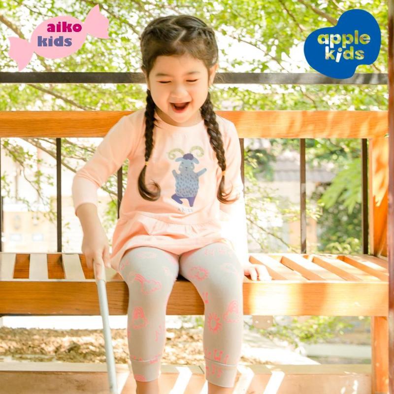 Nơi bán Bộ đồ thun dài mặc nhà cho bé gái, 100% thun cotton 4 chiều, hồng xám in theo cung hoàng đạo của riêng bé , 2-8 tuổi