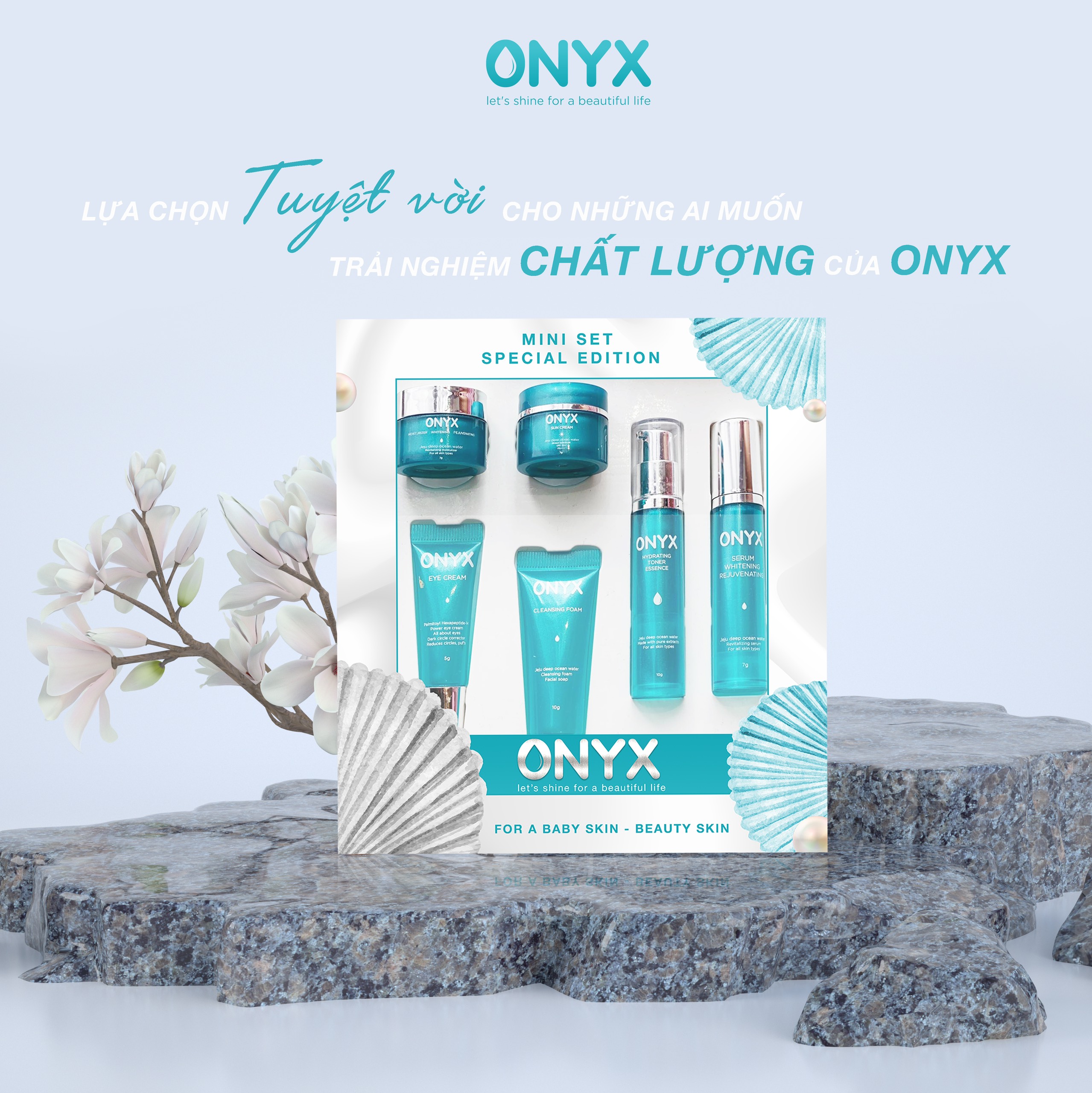 [HCM]BỘ DƯỠNG DA MINI 6 SẢN PHẨM |ONYX COSMETICS BẢO THY