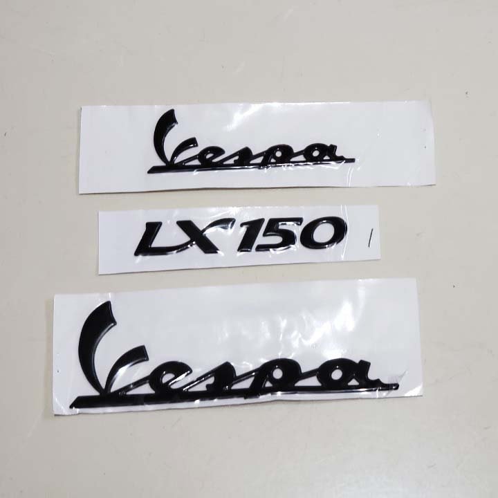 Tem vespa lx 150 màu đen - 3d