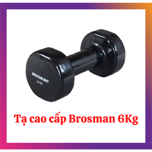 Tạ tay cao cấp Brosman 6kg màu đen