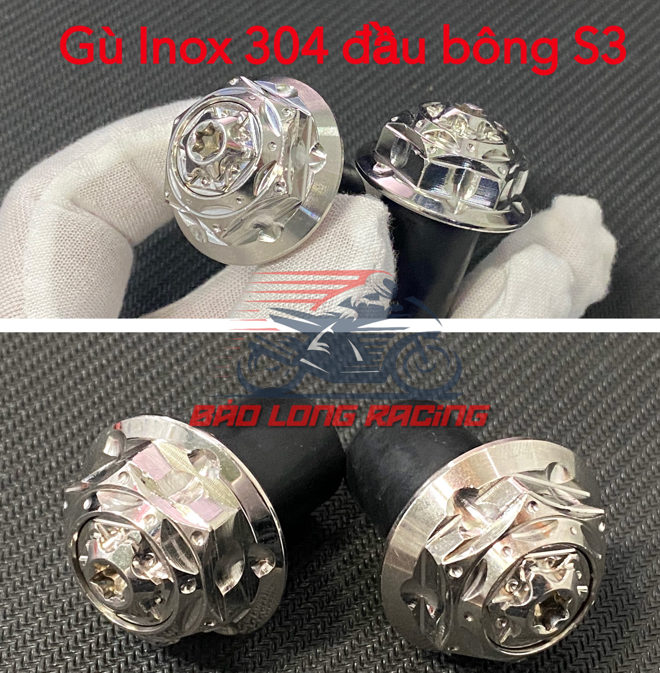 Gù tay lái INOX 304 mẫu S3 gắn Xe máy,moto,Pkl