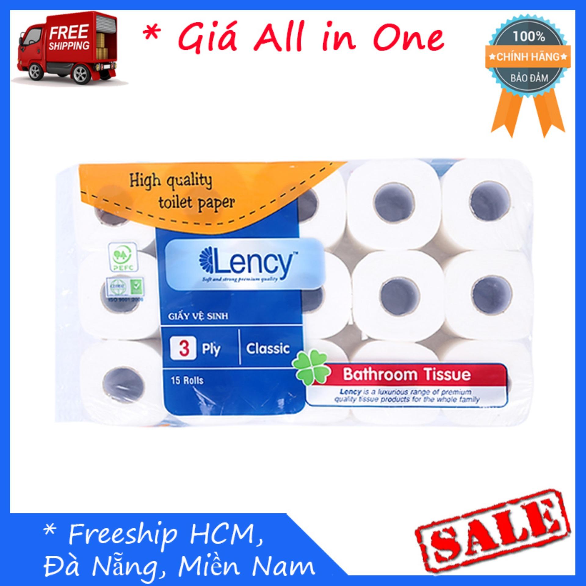Giấy vệ sinh Lency 15 cuộn cao cấp ( 3 lớp )