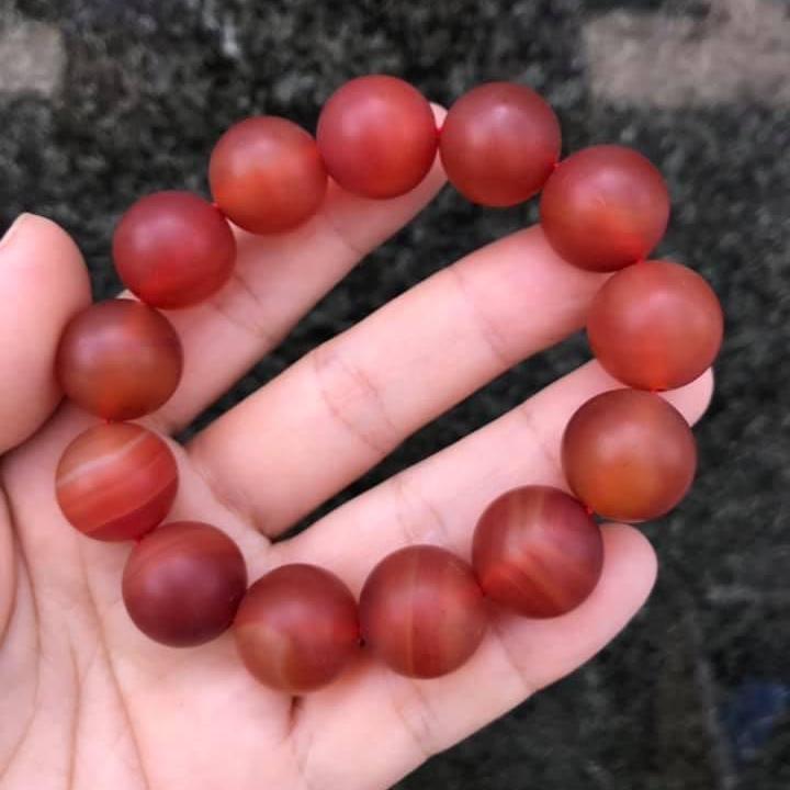 [HCM]VÒNG TAY ĐÁ MÃ NÃO ĐỎ MỜ 14LY-16LY
