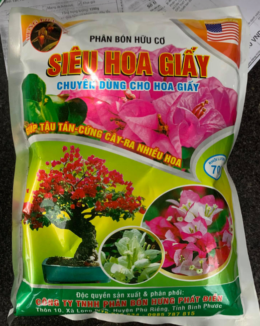 Phân bón chuyên dùng cho hoa giấy (Siêu hoa giấy) gói 700gram
