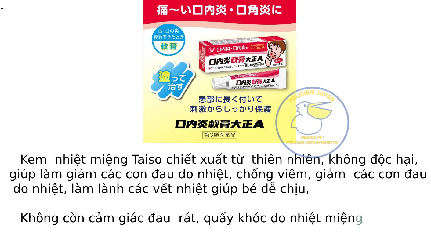 [HCM]KEM BÔI NHIỆT MIỆNG VÀ LỞ MIỆNG TAISO 6G
