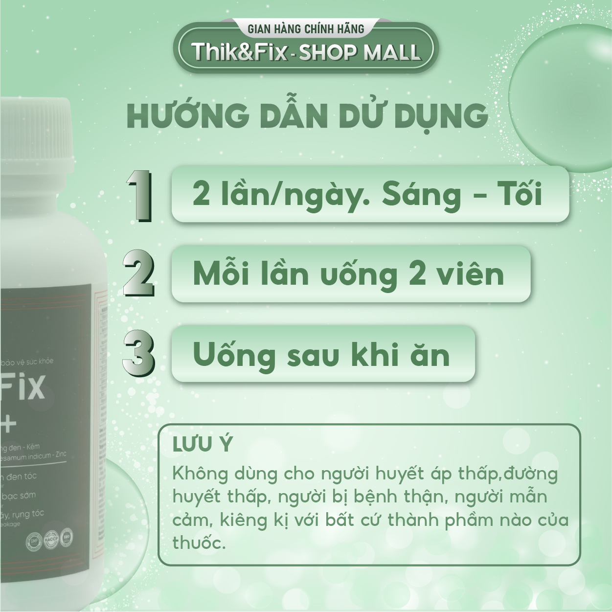 Viên uống mọc tóc thảo dược TKIK&FIX (30 viên nang/hộp)