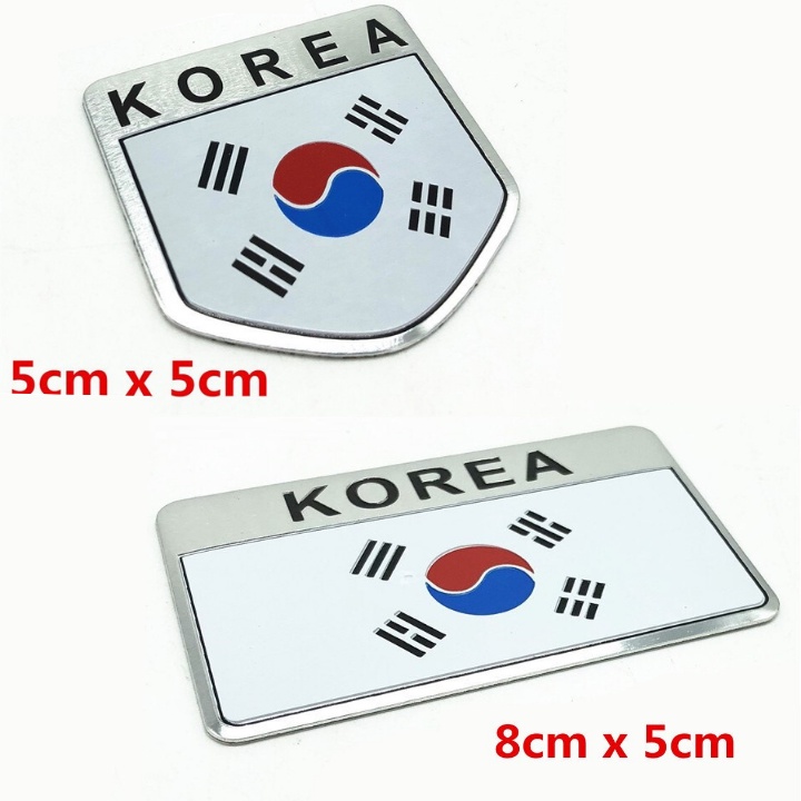 Tem Nhôm dán xe cờ Hàn Quốc Korea