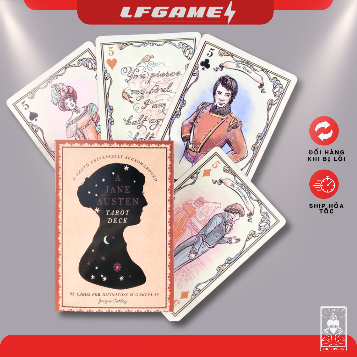 Bộ bài Tarot A JANE AUSTEN TAROT DECK bói bài tarot oracle [MUA 2 BỘ BẤT KÌ TẶNG ĐÁ THANH TẨY]