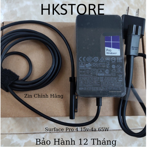 Sạc Surface Pro 4 M3 15v-4a 65W Microsoft Surface Book Surface Pro 4,5,6,7