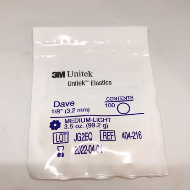 Thun kéo niền răng, chun liên hàm 3M Unitek Elastics (100 chun/túi)