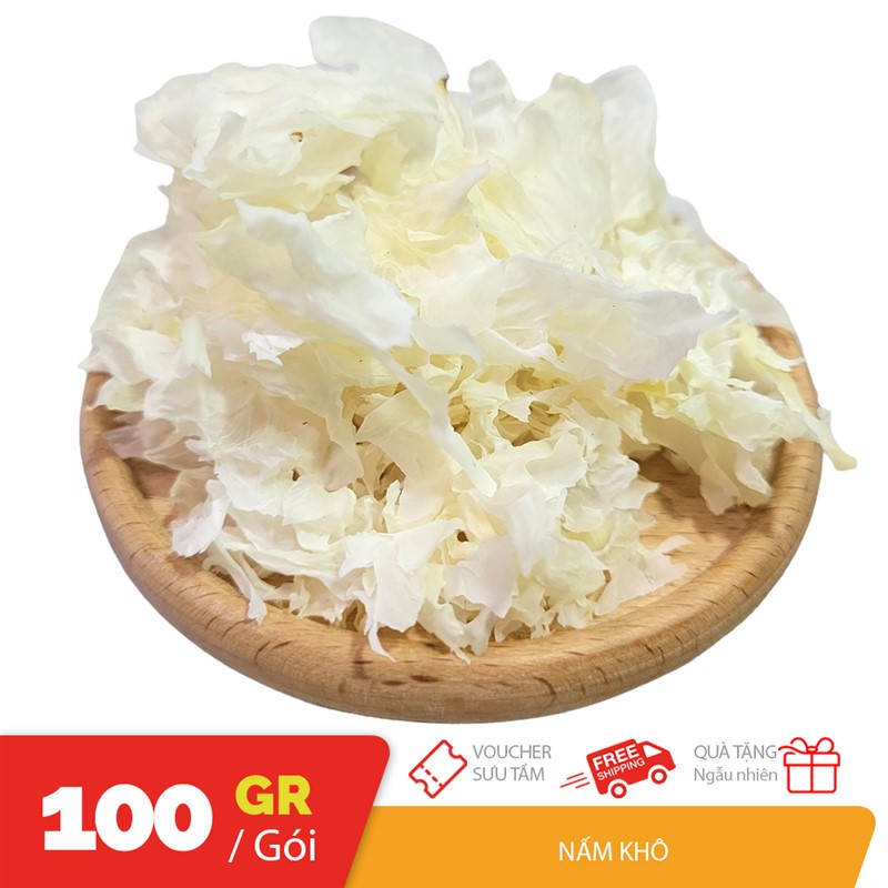 Túi 100gr nấm tuyết vụn trắng