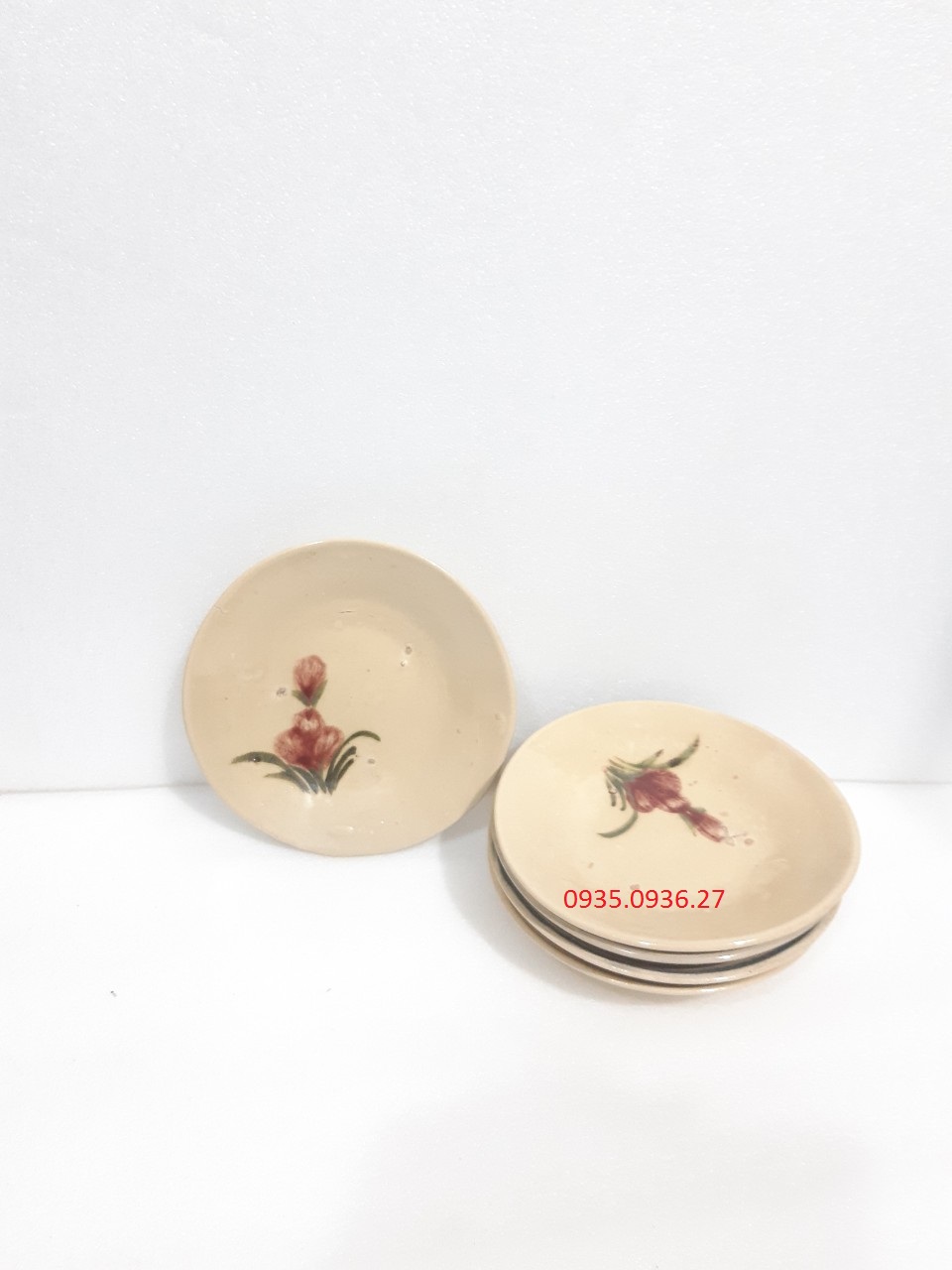 [HCM]5 Đĩa kiểu xưa 15 hoa
