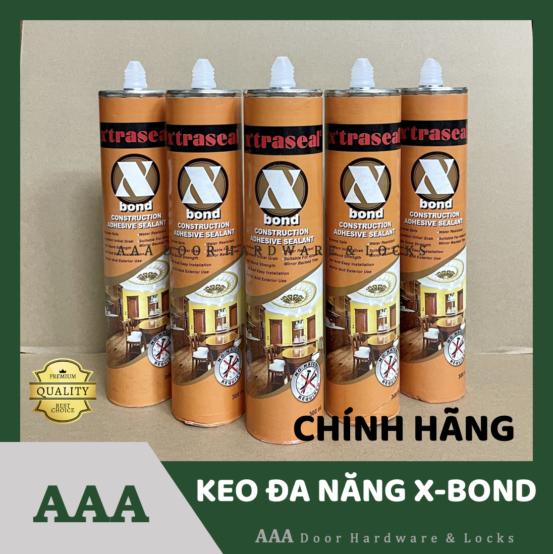 Keo Silicone dán gỗ, dán Alu nhôm X-BOND (chính hãng)