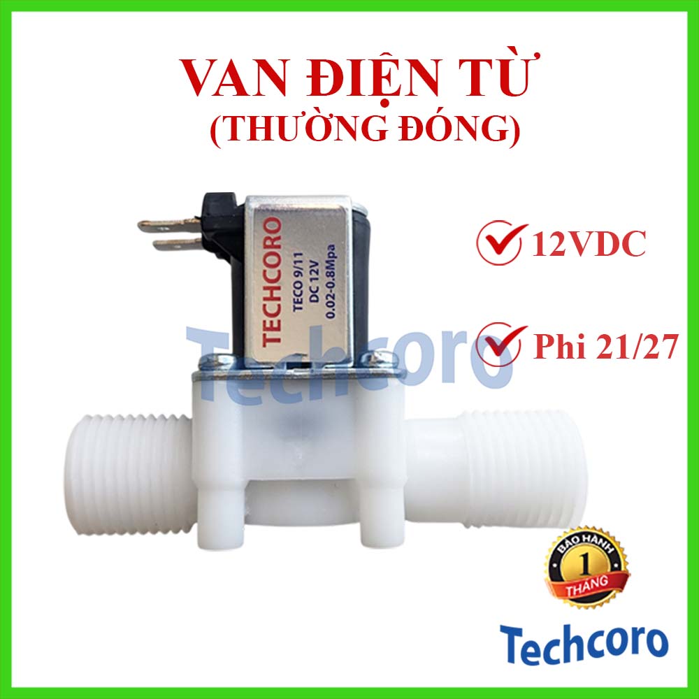 Van Điện Từ 12V phi 21/27, van nước điện từ chất lượng cao