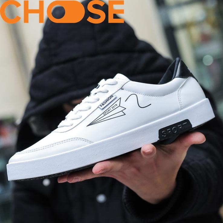 Giày Nam Giày Thể Thao Nam Bata Lười Sneaker Hoạ Tiết Máy Bay Phong Cách Hàn Quốc 0613